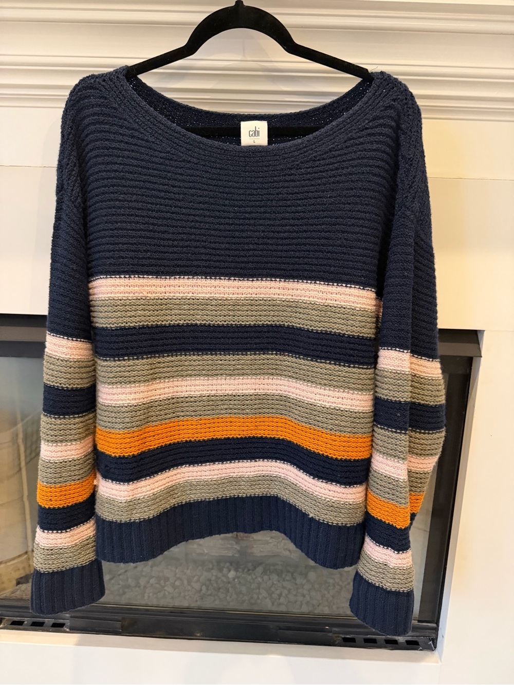 CAbi Boatneck Pullover EUC